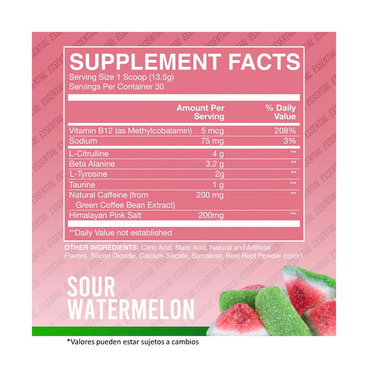 RAW CBUM ESSENTIAL PRE ENTRENO 30 SERV