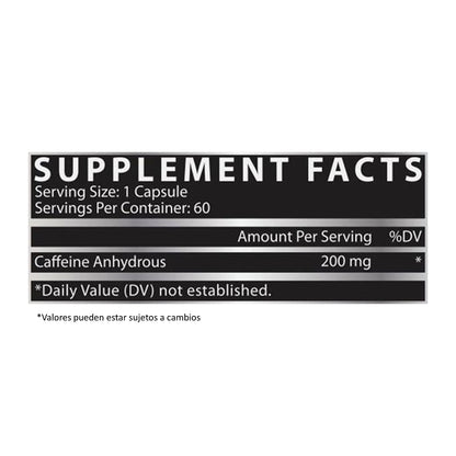 NUTREX CAFEINA 200 MG 60 CAP